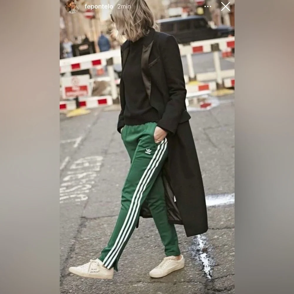 Adidas Green tapered Track Pants - Picture 6 of 7